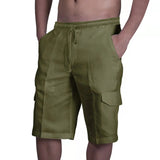 WIAOFELLAS  -  New Men's Cotton Linen Shorts Pants Male Summer Breathable Solid Color overalls Linen Trousers Fitness Streetwear S-3XL