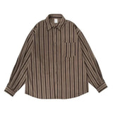 WIAOFELLAS  -  Spring and Autumn Fashion Loose Shirt Men's American Street Silhouette Retro College Style Handsome Y2K Long Sleeve Top Men