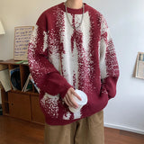 Wiaofellas  -  Winter Sweaters Men Warm Retro Knitted Pullovers Men Oversized Streetwear Loose Long Sleeved Sweaters Mens Jumper Clothes