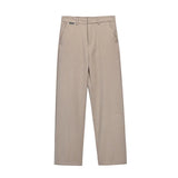 WIAOFELLAS  -  Spring New Suit Pants Men's Straight Tube Loose Stragith Long Pants Black Grey Khaki Trousers Wide Leg Korean 2Y2220