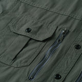 WIAOFELLAS  -  New Cotton Men's Multi Pocket Long Sleeved Shirt, Fashionable Casual, Plus Size, For Spring, Summer, and Autumn Commuting Top