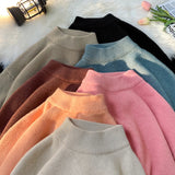 Wiaofellas  -  Harajuku Knitted Sweater New Winter Men Oversized Sweater Korean WomenThick O-Neck Wool Knitted Streetwear Pullover Unisex