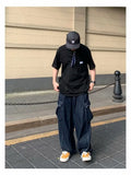 WIAOFELLAS  -  Baggy Cargo Jeans big pocket Trousers Male Denim Pants Wide Leg Pant women's Jeans Loose Casual Streetwear Hip Hop Harajuku