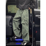 WIAOFELLAS  -  Brand Khaki Cargo Pants Mens Multi Pocket Hip Hop Mid Rise Baggy Casual Trousers Man Fashion Streetwear Male Clothes Joggers Men