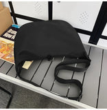 WIAOFELLAS  -  VC Minimalist Unisex Style Black Crossbody Bag Trend Lightweight Waterproof Nylon Messenger Bags for Men Versatile Shoulder Bag