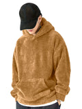 WIAOFELLAS  -  Winter Hoodie for Men Autumn and Winter Furry Hoodie for Comfortable Warm Men's Clothing Casual Top