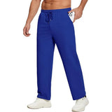 Wiaofellas  -  Men's Open Straight Fitness Sports Pants Casual Pants with Pockets