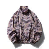 WIAOFELLAS  -  American Retro Camouflage Thin Jacket Men's Summer Sun Protection Clothing Grid Quick Drying Hiking Stand Collar Coat Outdoor