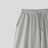 Wiaofellas  -  Men Pants Solid Color Drawstring Joggers Workout Casual Sweatpants Men Streetwear Loose Fashion Male Long Trousers
