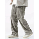 WIAOFELLAS  -  Japanese Vintage Baggy Corduroy Pants For Men Spring Autumn Straight Loose Workwear Trousers Streetwear Trendy Brand Sweatpants