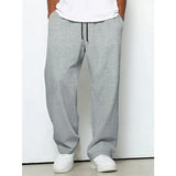 Wiaofellas  -  New Four Seasons Solid Color Trousers Loose Casual Sports Straight Pants