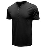 Wiaofellas  -  Summer New Men's V-Neck Clothes Slim Fit Casual Short-sleeved Men T-shirt Solid Color Top Fashion Clothes For Men