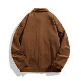 Wiaofellas  -  Men's Thin Cargo Jackets Spring Autumn Fashion Casual Corduroy Jackets With Big Pocket Vintage Loose Outwear Coats For Male Tops