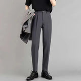 WIAOFELLAS  -  Men's Clothing Summer Casual Business Trousers New Slim Fit Stretch Comfortable Trendy Office Dress Pants for Men