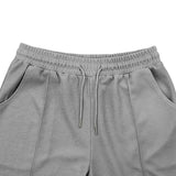 WIAOFELLAS  -  Summer American Retro Loose Casual Men's Wear Suit Elegant Fashion Handsome Splicing V Neck Tie Short Sleeve Shorts Chic Tops