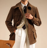 WIAOFELLAS  -  Luxury Italian Fashion Lapel Top Male Trench Coat Jacket Men Casual Office Jacket Men's Business Versatile Senior Mantel Wolle