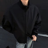 WIAOFELLAS  -  Spring Beige Jacket Men Casual Black Motorcycle Jacket Men Streetwear Hip-hop Loose Bomber Jacket Mens Black Baseball Jackets