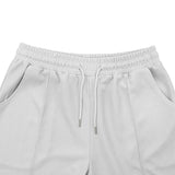 WIAOFELLAS  -  Summer American Retro Loose Casual Men's Wear Suit Elegant Fashion Handsome Splicing V Neck Tie Short Sleeve Shorts Chic Tops