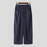 Wiaofellas  -  Men Striped Pants Loose Elastic Waist Joggers Casual Trousers Men Streetwear Baggy Fashion Leisure Male Long Pants