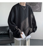 WIAOFELLAS  -  American Style Men's Crew Neck Sweatshirt Basic Pullover Harajuku Sweatshirt Long Sleeve T-shirt Fashion Men's Clothing 5XL