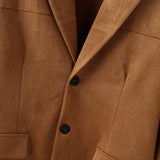 WIAOFELLAS  -  Men Blazer Solid Color Lapel Long Sleeve Button Casual Suit Men Streetwear Loose Fashion Leisure Male Thin Coats S-5XL