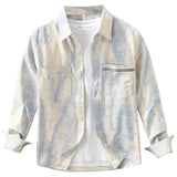 WIAOFELLAS  -  Japanese fresh printed long-sleeved shirt men's fashion casual versatile literary loose tops