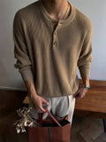 WIAOFELLAS  -  Old Money Wind Sweater Men's Autumn and Winter Lazy Premium Sense Interior Bottom Long Sleeve Knitted Sweater Relaxed Jacket