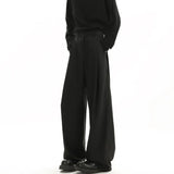 WIAOFELLAS  -  Grey Black Suit Pants Men Oversized Society Mens Dress Pants Korean Casual Loose Wide Leg Pants Mens Office Formal Trousers