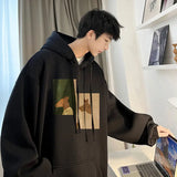 WIAOFELLAS  -  Plush American Hoodie Men's Autumn and Winter Hooded Jacket for Teenagers Loose High Street Versatile Clothes
