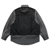 WIAOFELLAS  -  Spring Autumn Men's Fake Two piece Long Sleeve Shirt Coat Mountain Functional Jacket Multi Pocket Vest Splicing Workwear Coats