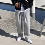Wiaofellas Oversized Casual Pants Men Fashion Baggy Wide Leg Pants Men Streetwear Loose Straight Sweatpants Mens Joggers Trousers M-2XL