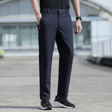 Wiaofellas  -  Ice Silk Men's Summer Pants Elastic Waist Straight Leg Trouser Male Quick Dry Big Size Large Plus Stretch 6XL 7XL Work Outdoor