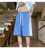 WIAOFELLAS  -  Fashion New Men's Gradient Tie Dye Casua Shorts Summer Trendy Elastic High Waist Bandage Loose Short Pats Male