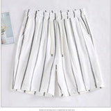 WIAOFELLAS  -  Summer Fashion New Men's Striped Shorts Loose Straight Leg Trendy Sports Retro Casual Five Quarter Pants For Male Shorts