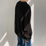 WIAOFELLAS  -  Casual Textured Sweater Mens Knit T Shirts Long Sleeve O Neck Solid Color Bottoming Tops Men Autumn Daily Leisure Knitted Jumper
