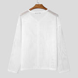 WIAOFELLAS  -  Men Shirt Mesh Transparent Long Sleeve Zipper Korean Oversize Men Clothing Streetwear Fashion Tops Male Cardigan
