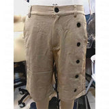 WIAOFELLAS  -  Fashion Spring Summer Men's Cotton Linen Casual Shorts Side Buttoned Ventilate Streetwear Solid Loose Beach Shorts For Male