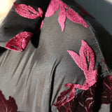 WIAOFELLAS  -  Top Blouse Social Club Outfits Party Designer Shirt Fashion Velvet Flower Shirt Men Transparent Short Sleeve Sexy Shirt Red