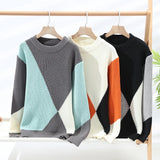 WIAOFELLAS  -  Pull Homme New Winter Top Grade Luxury Handsome Pullover Men Korean Harajuku Mens Christmas Sweaters Thick Warm Sweater Man