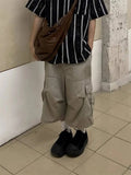 Wiaofellas  -  Summer New Men Loose Seven-point Cargo Pants Trendy Comfortable Breathable Casual Street Daily Trousers