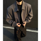 WIAOFELLAS  -  Autumn Short Jacket Men Fashion Casual Shoulder Padded Jackets Men Streetwear Korean Loose Bomber Jacket Mens Clothes M-3XL