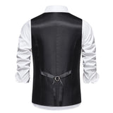 Wiaofellas  -  Men Suit Vest Herringbone Fabric Waistcoat Business Wedding Casual V Neck Men's Formal Party Dress Blazer Vests V12