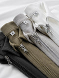 Wiaofellas  -  Summer New American Half-zipper Slit Short-sleeved T-shirt Simple Versatile Lapel Polo Shirt