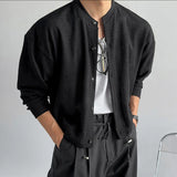 WIAOFELLAS  -  Men Shirt Solid Hollow Out See Through Long Sleeve Men Clothing Sexy Streetwear Fashion Party Casual Tops Male Shirts