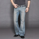 WIAOFELLAS  -  New Men's Jeans Slim Fit Versatile Jeans Flare Pants Retro Jeans Men's Straight Pants 27-38