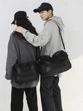 WIAOFELLAS  -  Fashion Brand Messenger Bag Male Ins Large Capacity Student Shoulder Bag Couple Tote Bag Sports Shoulder Bag Simple Handbag