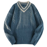 WIAOFELLAS  -  Men's New Autumn and Winter Sweater Base Shirt Men's V-neck Design All Comfortable Lazy Wind Warm Can Wear Sweater Men