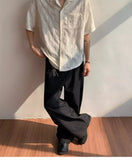 WIAOFELLAS  -  Summer Men's Clothing Light Luxury Jacquarded Suit Collar Shirts Streetwear Button-down Short Sleeve Retro Leisure Fashion M-3XL