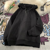 WIAOFELLAS  -  2025 Spring New Walf Hoodies Trendy Drawstring Men's Hooded Sweatshirt Loose Fit Pullover Hoodie Korean Men Women Oversized