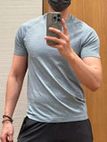 Wiaofellas  -  Men European Henry Short Sleeve T Shirt Plaid Shorts Set Summer Outdoor Casual Outfit